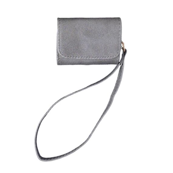 Per AirPods Pro Custodia antiurto in PU con texture in pelle di mucca per cuffie (grigio)