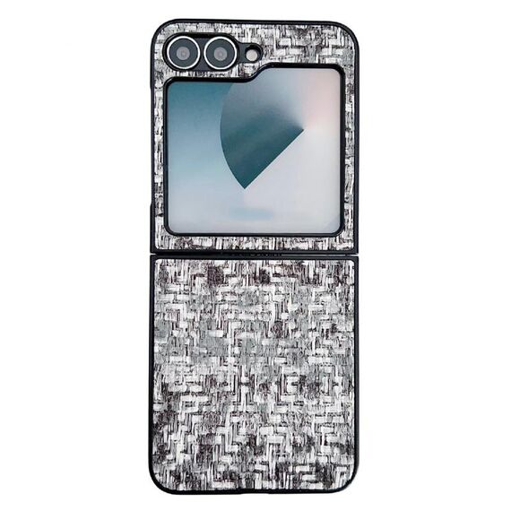 For Samsung Galaxy Z Flip6 Illusory Color Weaving Texture Phone Case(Black)