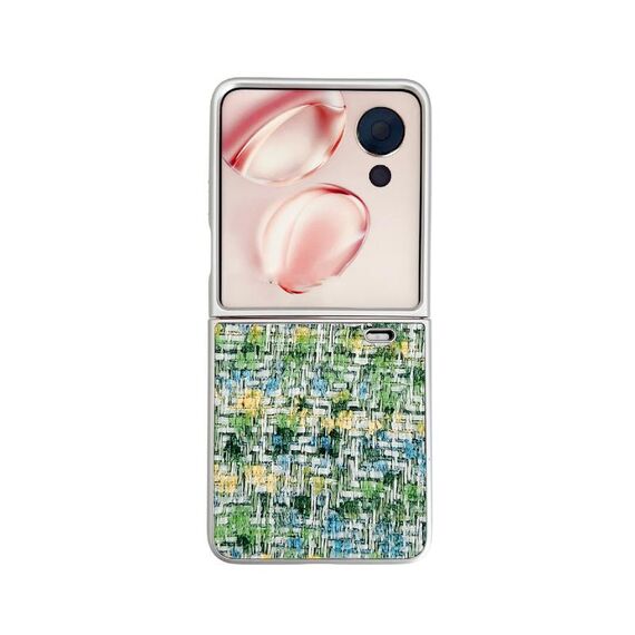 For Honor Magic V Flip Illusory Color Weaving Texture Phone Case(Green)
