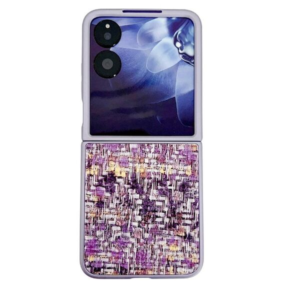 For Xiaomi Mix Flip Illusory Color Weaving Texture Phone Case(Purple)