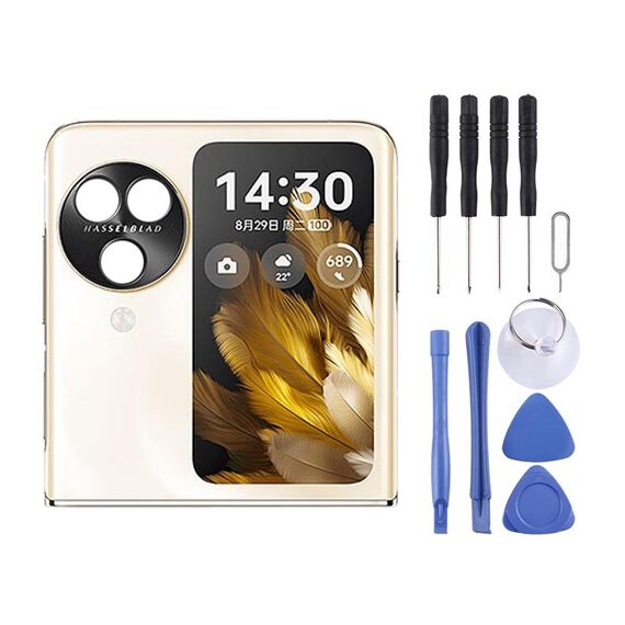 Per OPPO Find N3 Flip Schermo LCD secondario originale con digitalizzatore assemblaggio completo (oro)