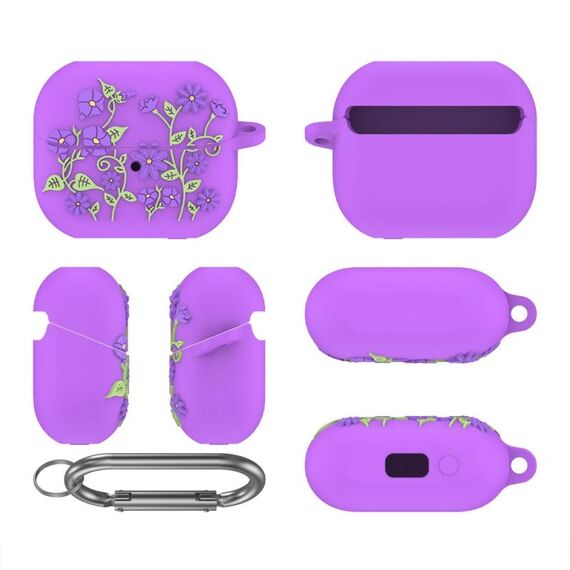 Per Samsung Galaxy Buds 3 / 3 Pro L11 Epoxy Violet Bluetooth Auricolare Custodia protettiva in silicone (viola chiaro)