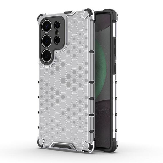For Samsung Galaxy S25 Ultra 5G Honeycomb Shockproof Phone Case(White)