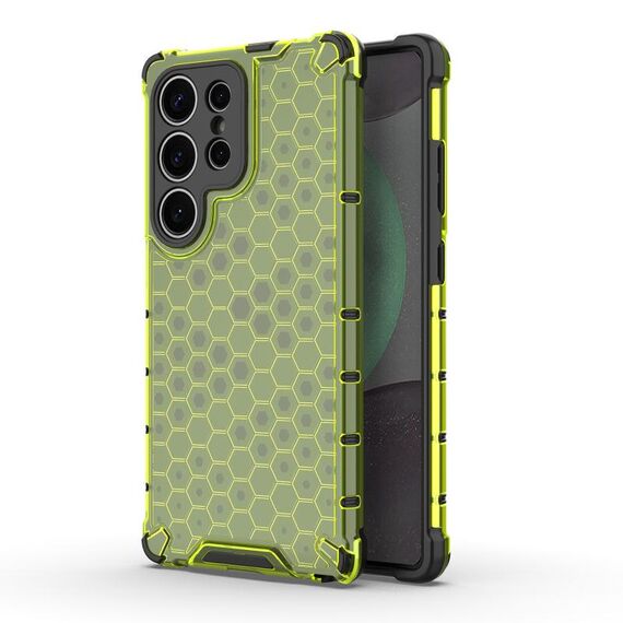 For Samsung Galaxy S25 Ultra 5G Honeycomb Shockproof Phone Case(Green)