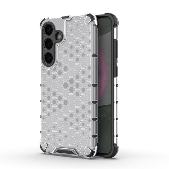For Samsung Galaxy S25 5G Honeycomb Shockproof Phone Case(White)