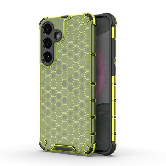 For Samsung Galaxy S25 5G Honeycomb Shockproof Phone Case(Green)