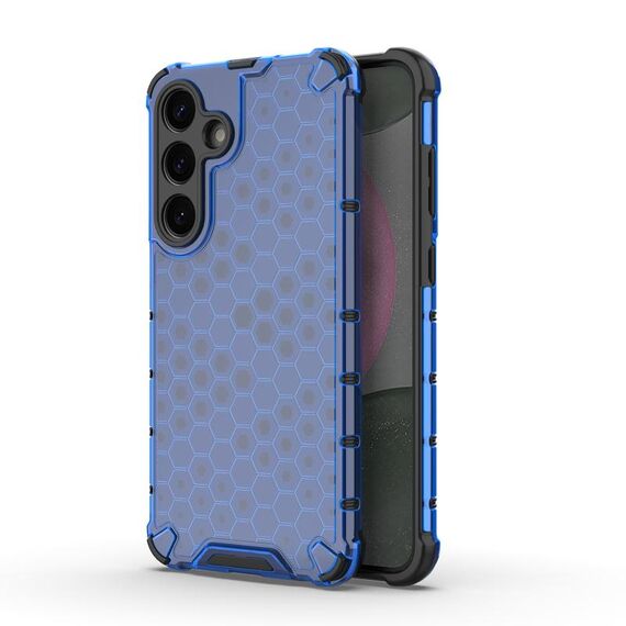 For Samsung Galaxy S25 5G Honeycomb Shockproof Phone Case(Blue)