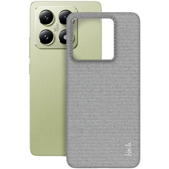 Per Xiaomi 14T imak Ruiyi Series Custodia per telefono in tessuto con texture PU + PC (grigio chiaro)