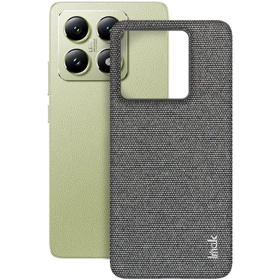 Per Xiaomi 14T imak Ruiyi Series Custodia per telefono in tessuto con texture PU + PC (grigio scuro)