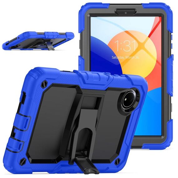 Per Xiaomi Redmi Pad SE 8.7 2024 Custodia in silicone Hydric PC Tablet con tracolla e supporto (blu scuro)