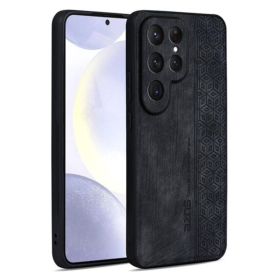 Per Samsung Galaxy S25 Ultra 5G AZNS Custodia per telefono con effetto pelle in rilievo 3D (nero)