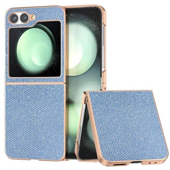 Per Samsung Galaxy Z Flip6 Custodia per telefono con rivestimento nano e texture a diamante (blu)