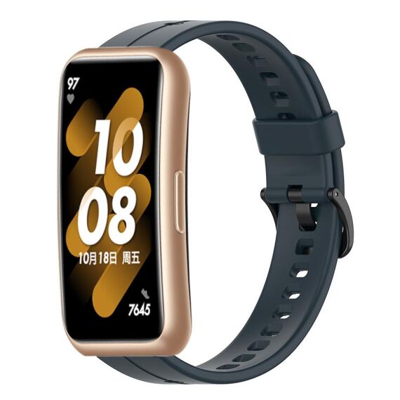 Per cinturino in silicone tinta unita Huawei Band 7 (blu notte)