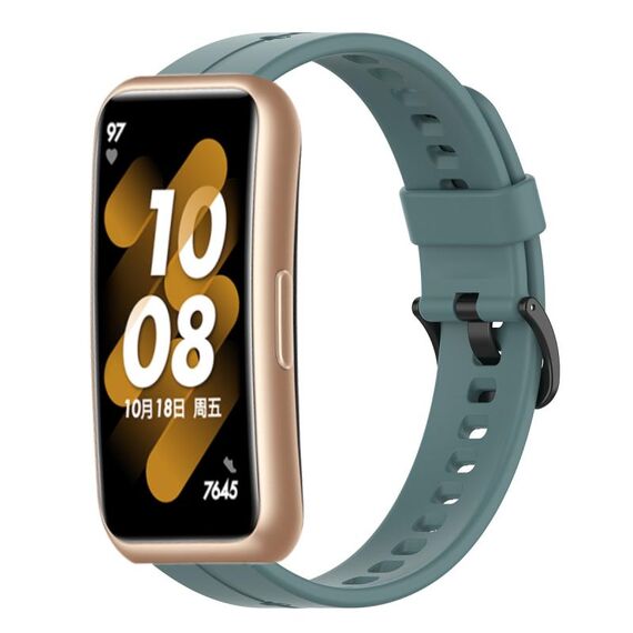 Per cinturino in silicone tinta unita Huawei Band 7 (Rock Cyan)