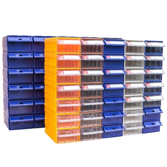 Set 2 scatole in plastica rinforzata per attrezzi e hardware colori casuali HC8176