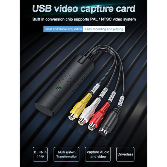DVD Maker USB 2.0 per acquisizione video EasyCAP, editing e supporto MPEG-1/2 S-TT-0050A 6922561312573