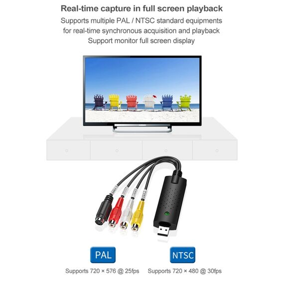 DVD Maker USB 2.0 per acquisizione video EasyCAP, editing e supporto MPEG-1/2 S-TT-0050A 6922561312573