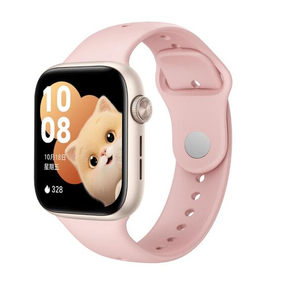 Per Honor Watch 5 cinturino in silicone con fibbia inversa tinta unita (rosa)