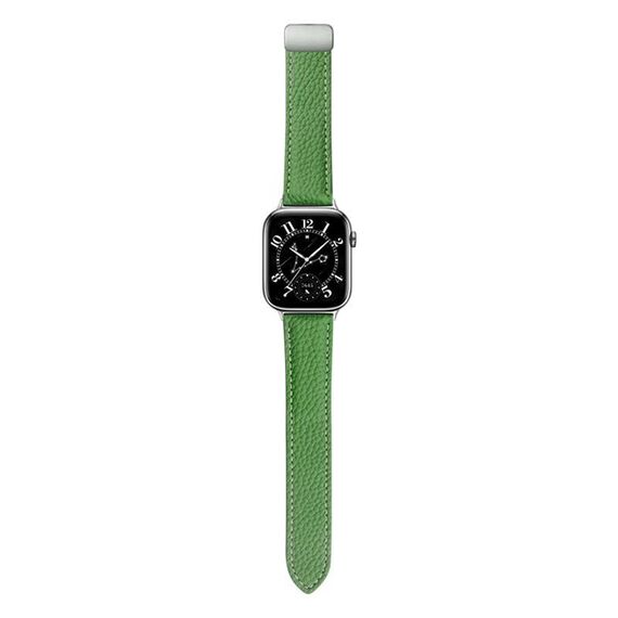 Per Honor Watch 5 cinturino in pelle con fibbia pieghevole magnetica con trama Litchi (verde)