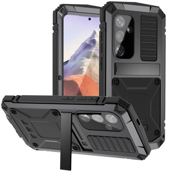 Per Samsung Galaxy S25 5G R-JUST Life Custodia impermeabile antipolvere antiurto per telefono (nero)