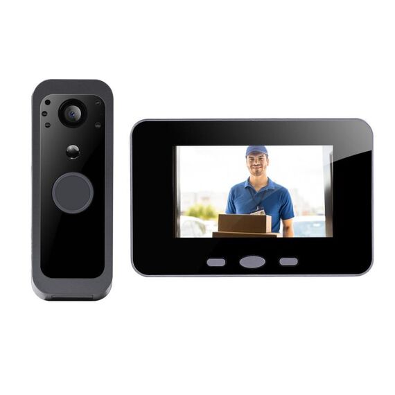 SY-30 4 pollici PIR Night Vision 2.4G Videocitofono Campanello (grigio)