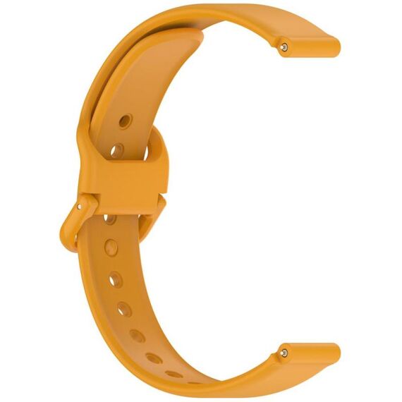 Cinturino per orologio in silicone con fibbia a chiodo tinta unita da 12 mm (giallo)