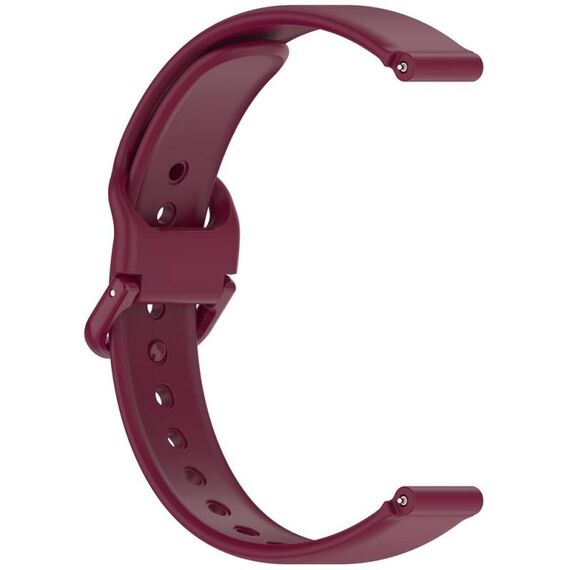 Cinturino per orologio in silicone con fibbia a chiodo tinta unita da 12 mm (rosso vino)