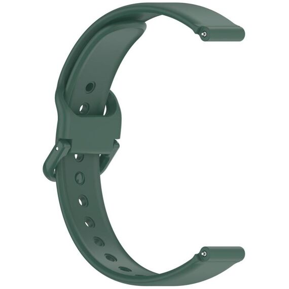 Cinturino per orologio in silicone con fibbia a chiodo tinta unita da 12 mm (verde scuro)