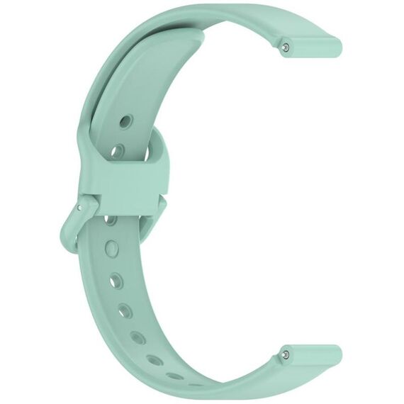 Cinturino per orologio in silicone con fibbia a chiodo tinta unita da 12 mm (verde acqua)