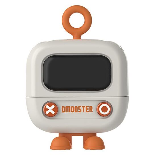 Dmooster D76 Auricolari Bluetooth con schermo digitale a forma di cartone animato (bianco)