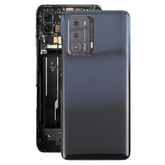 Per ZTE Blade V40 Cover posteriore batteria con adesivo / Cover obiettivo fotocamera (nero)