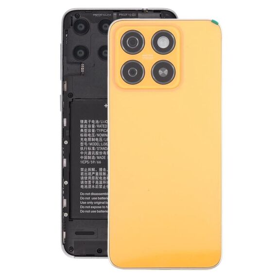 Per ZTE Blade A55 Z2450 Cover posteriore della batteria con cornice centrale/Copertura dell'obiettivo della fotocamera (arancione)
