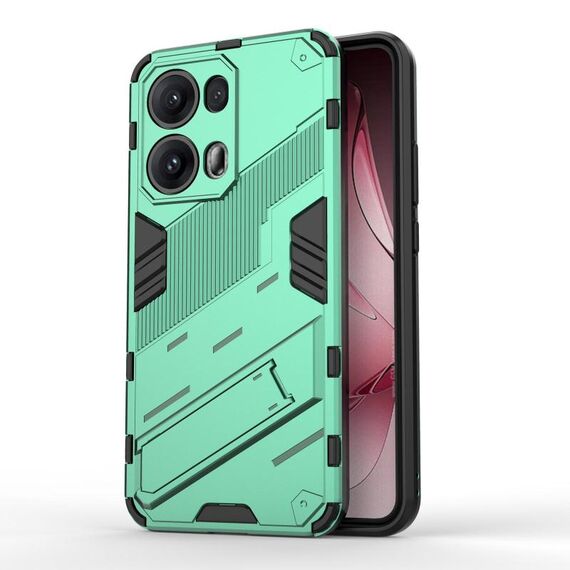 Per OPPO Reno13 Pro 5G Global Punk Armor 2 in 1 PC + TPU Custodia per telefono con supporto (verde)