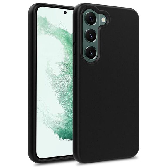 Per Samsung Galaxy S25+ 5G Materiale Paglia di Grano + Custodia per Telefono in TPU (Nero)