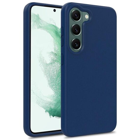 Per Samsung Galaxy S25+ 5G Materiale paglia di grano + Custodia per telefono in TPU (blu)