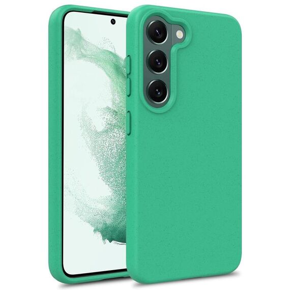 Per Samsung Galaxy S25 5G Materiale Paglia di Grano + Custodia per Telefono in TPU (Verde)