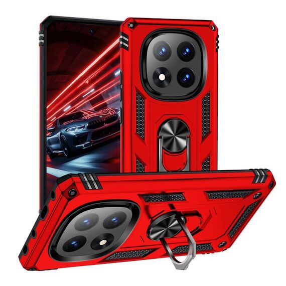 Per Redmi Note 14 Pro+ 5G Custodia antiurto in TPU + PC con supporto (rosso)
