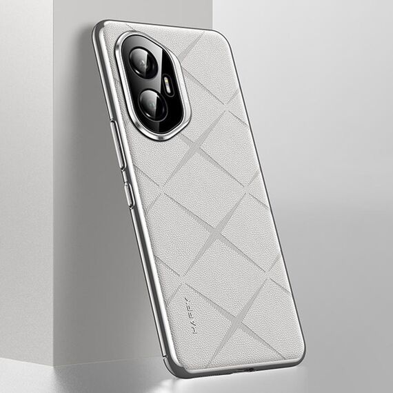 Custodia per telefono cellulare in pelle liscia per Honor 300 (bianca)