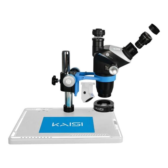 Set microscopio stereo trinoculare Kaisi S8 6.7-52X Zoom