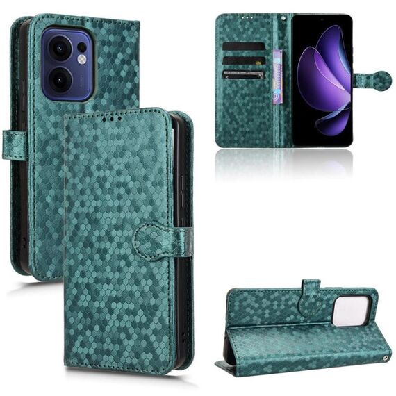 Per OPPO Reno13 F 4G / 5G Custodia in pelle con trama a nido d'ape (verde)