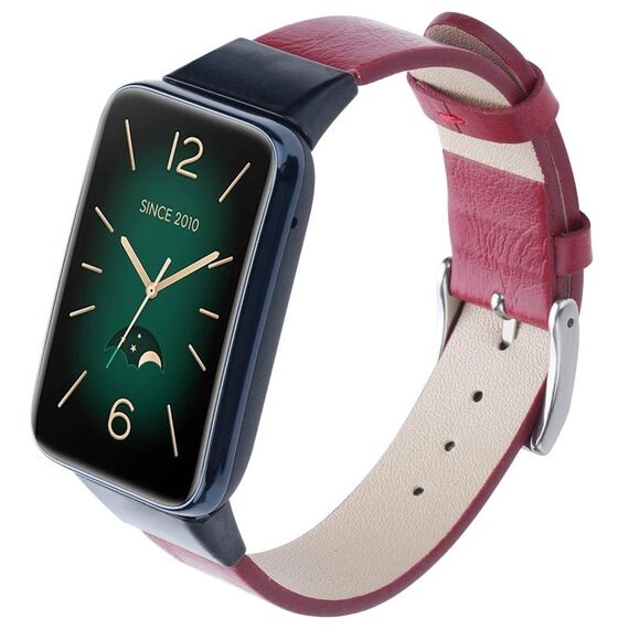Cinturino di ricambio per cinturino in pelle Xiaomi Mi Band 7 Pro (rosso)