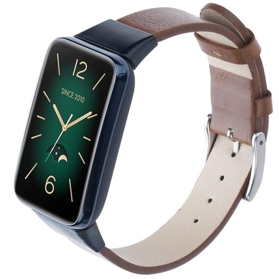 Per cinturino di ricambio per cinturino in pelle Xiaomi Mi Band 7 Pro (marrone)