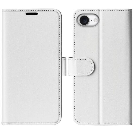 Per iPhone 16e R64 Texture Custodia per telefono in pelle con flip orizzontale (bianco)
