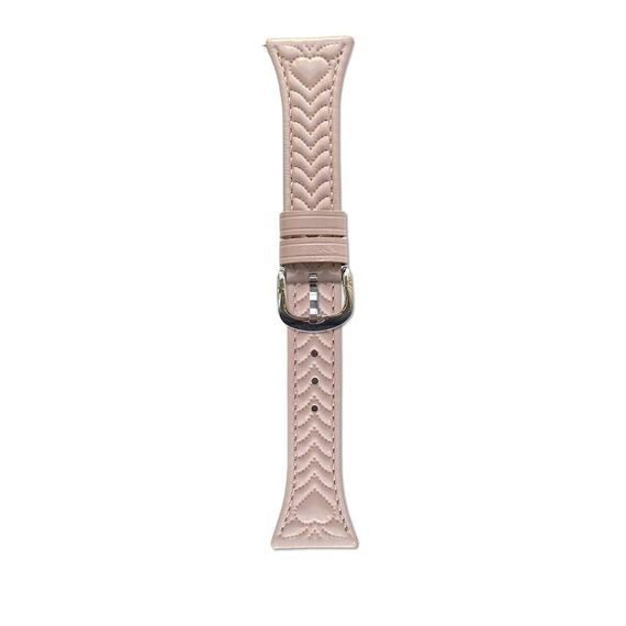 Per Amazfit Bip 5 / GTR 4 Cinturino in pelle con stampa a forma di cuore da 22 mm (rosa)