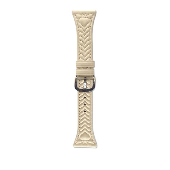 Per Amazfit Bip 5 / GTR 4 Cinturino in pelle con stampa a forma di cuore da 22 mm (albicocca)
