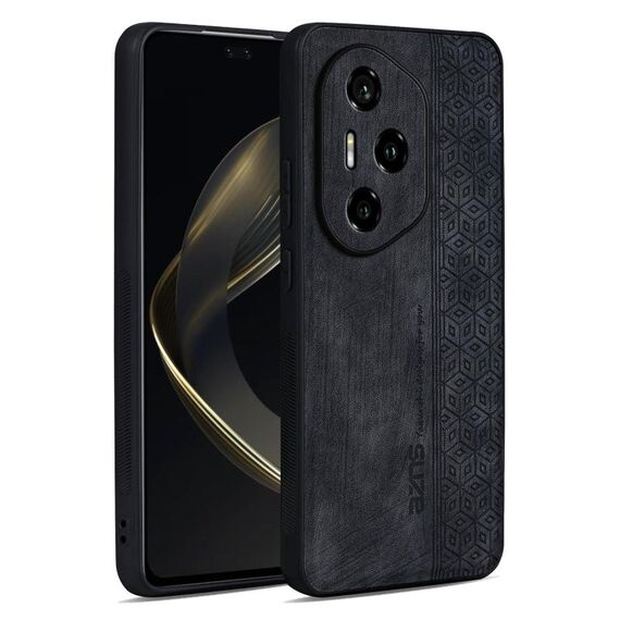 Per Honor 300 Pro / 300 Ultra AZNS Custodia per telefono con effetto pelle in rilievo 3D (nero)