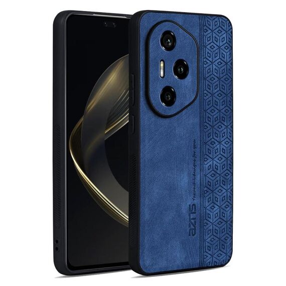 Per Honor 300 Pro / 300 Ultra AZNS Custodia per telefono con effetto pelle in rilievo 3D (blu zaffiro)