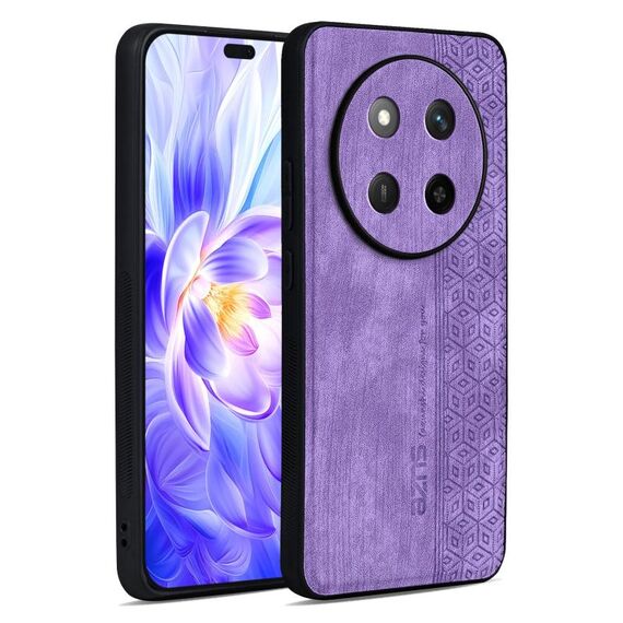 Per Honor X60 Pro AZNS Custodia per telefono con effetto pelle in rilievo 3D (viola)