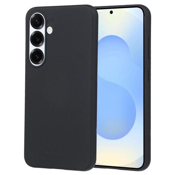 Per Samsung Galaxy S25 5G GOOSPERY SOFT FEELING Custodia morbida in TPU liquido per telefono (nero)