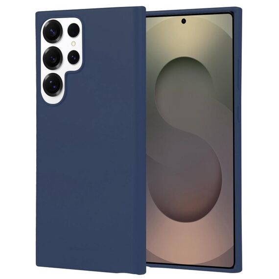 Per Samsung Galaxy S25 Ultra 5G GOOSPERY SOFT FEELING Custodia morbida in TPU liquido per telefono (blu scuro)